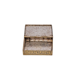 Antique Thai Silver Gilt and Niello Book Shaped Table Snuff Box, Siam (Thailand) 19th Century