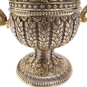 Antique English Silver Gilt Cup And Cover Indian Kutch Style