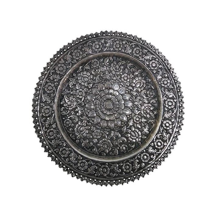 Antique Indian Silver Plate, Kutch (cutch) India, C. 1840