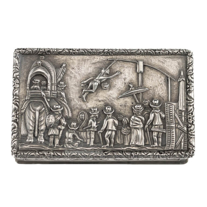 Antique Indian Silver Snuff Box, Charak Puja/Hook Swinging, Calcutta – 1800/50