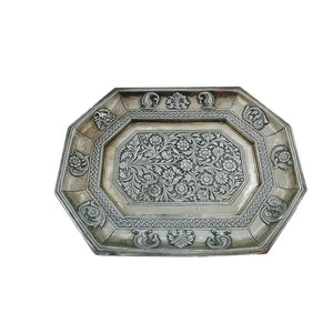 Antique Indian Silver Tray Mughal India Circa 1740
