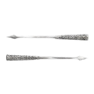 Antique Silver Hairpins a Pair Sri Lanka ceylon 19th Century