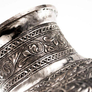 Antique Silver Vases Sumatra Indonesia 19th Century
