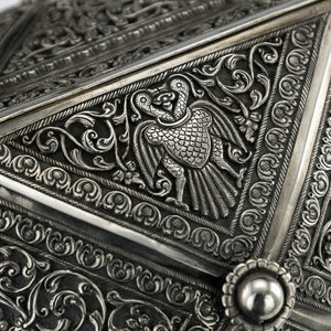Antique Sri Lankan Silver Multi-Sided Box, Sri Lanka, Ceylon - Circa 1900