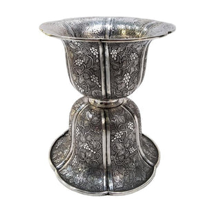 Antique Chinese Silver Spittoon - Thookadaan Peekdaan