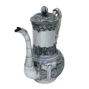 Antique Chinese Straits Silver Coffee Pot