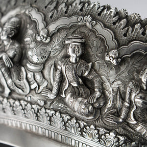 Burmese Silver Fine Figure Under Archway
