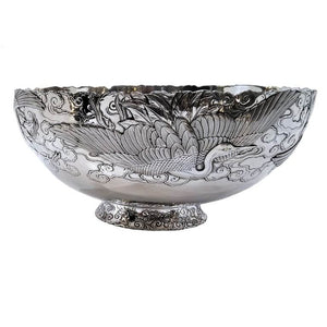 Fine Antique Silver And Gold Mixed Metal Bowl Japan Meiji Period Circa 1900