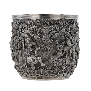 Antique Burmese Silver Beaker (hpala) Maung Kywet Ni, (maung Chwet Nee), Mawlamyine (moulmein), Burma (myanmar) – 19th Century