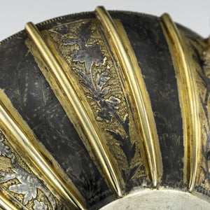 Antique Ottoman Silver, Parcel Gilt And Niello Hammam Bowl – Mid 18th Century