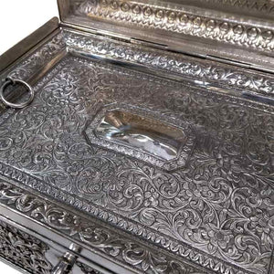 Huge Antique Indian Silver Pandan Box, Complete With Original Fittings, Kutch (cutch), India – Circa 1900