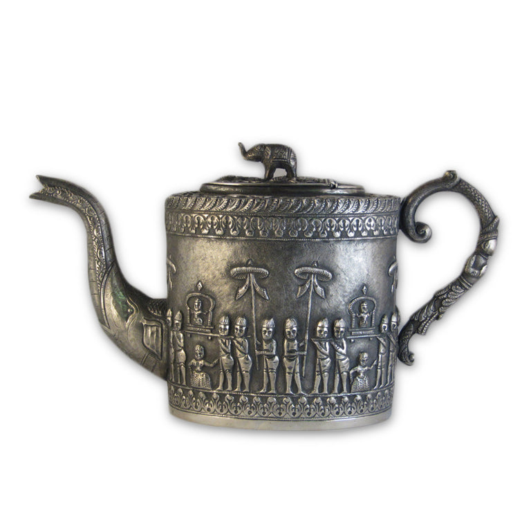 Antique Indian Silver Tea Set, Madras (chennai), India Circa 1880