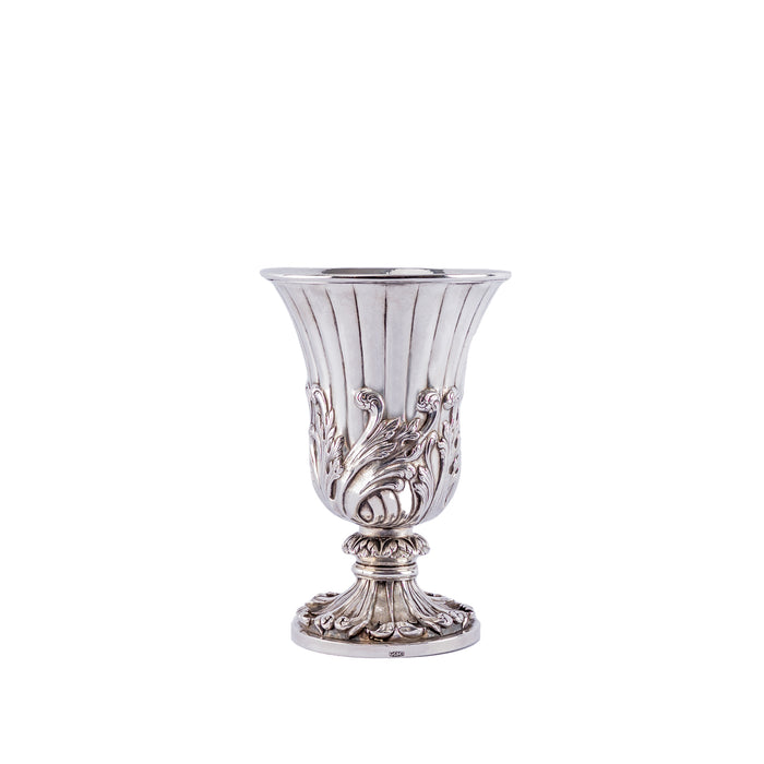 A 19th Century Indian colonial silver goblet by George Gordon & co. 1820