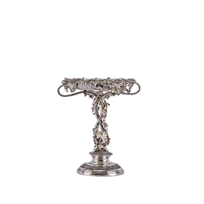 Antique Chinese Silver Comport Centrepiece, KHC, Canton, China  –  1840-50