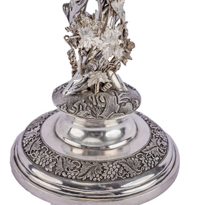Antique Chinese Silver Comport Centrepiece, KHC, Canton, China  –  1840-50