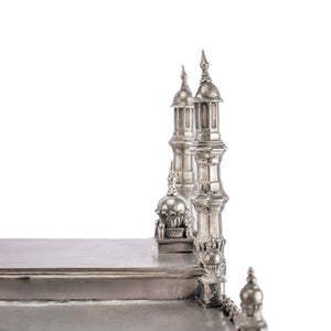 Antique imposing silver model of the Kalas Mahal section of the Chepauk palace Chennai (Madras)