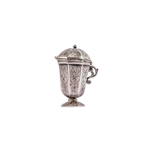 A continental silver ewer-shaped vinaigrette