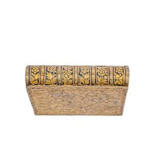 Antique Thai Silver Gilt and Niello Book Shaped Table Snuff Box, Siam (Thailand) 19th Century