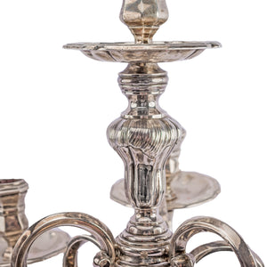 Antique Royal Danish seven light candelabra by Anton Michelsen for Christian X of Denmark, 1920