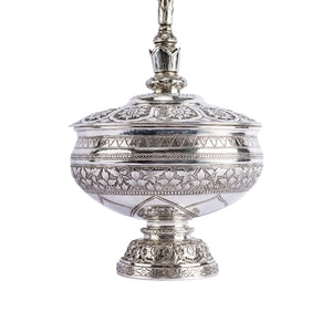 Vietnamese (French Cochinchina) Four Piece Solid Silver Tea Set, 19th century
