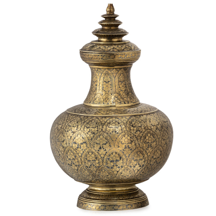 Thai, Niello, Silver and Gilded gold. Late 19th century, altar vessel