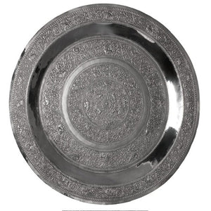 A fine example of Sri Lankan (Ceylon) silver production, this monumental tray (c. 1900)