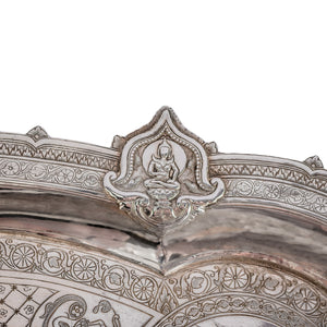 Vietnamese (French Cochinchina) Four Piece Solid Silver Tea Set, 19th century