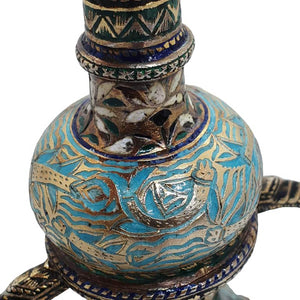 Antique Indian Enamelled (Minakari) Oil Dispenser, India - 18th Century