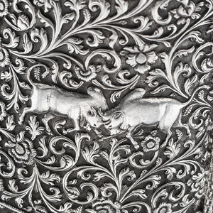 Antique Indian Silver Water Jug, Crocodile Handle, Kutch (cutch) India – Circa 1880