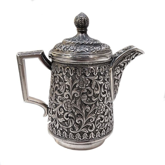 Antique Indian Silver Lidded Jug, Oomersi Mawji, Bhuj, Kutch (cutch), India – 1890