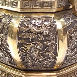 Antique Vietnamese Imperial Silver Gilt Hand Warmer, nguyen Dynasty, Vietnam – Circa 1880