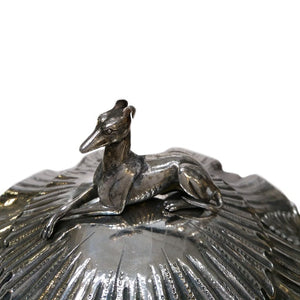 Antique Indian Colonial Silver Cup And Cover, Greyhound, Rococo Revival, Lattey Brothers, Calcutta (kolkata), India – 1842/55