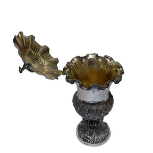 Antique Indian Colonial Silver Cup And Cover, Greyhound, Rococo Revival, Lattey Brothers, Calcutta (kolkata), India – 1842/55