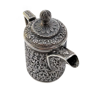 Antique Indian Silver Lidded Jug, Oomersi Mawji, Bhuj, Kutch (cutch), India – 1890