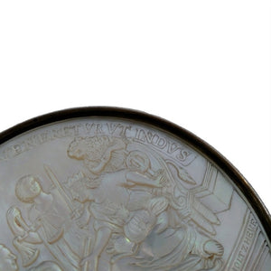 Antique Silver & M.o.p. Snuff Box, V.o.c., Willem Van Imhoff, Medallist Holtzhey, Batavia Or Holland – 1742