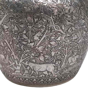 Antique South East Asian Silver Tea Kettle, Kingdom Of Luang Pabang, (laos) – 1900/1910