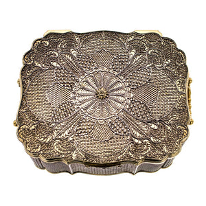 Antique Chinese Export Silver-gilt & Silver Filigree Casket Canton, China C. 1750