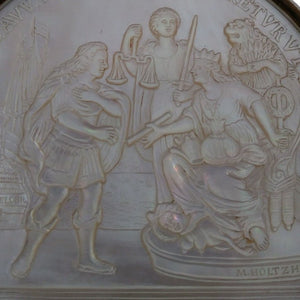 Antique Silver & M.o.p. Snuff Box, V.o.c., Willem Van Imhoff, Medallist Holtzhey, Batavia Or Holland – 1742