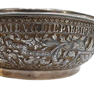 Antique Batavian Silver Presentation Bowl, Java, Indonesia – 1866