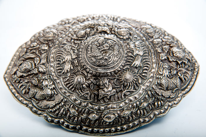 Antique Chinese Silver Belt Buckle (pending /pinding), Chinese Straits – Circa 1900