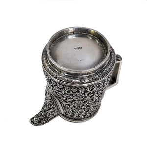 Antique Indian Silver Lidded Jug, Oomersi Mawji, Bhuj, Kutch (cutch), India – 1890