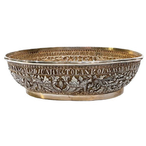 Antique Batavian Silver Presentation Bowl, Java, Indonesia – 1866
