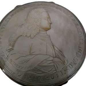 Antique Silver & M.o.p. Snuff Box, V.o.c., Willem Van Imhoff, Medallist Holtzhey, Batavia Or Holland – 1742