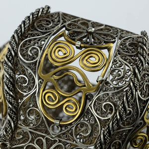 Antique Sumatran Silver Parcel Gilt Betel Container, Indonesia - 18th Century