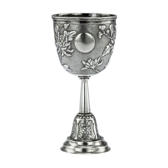 Antique Chinese Silver Goblet, Shanghai, China  -  Circa 1890