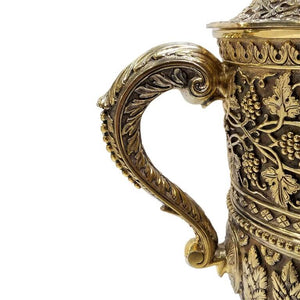 Antique English Silver Gilt Cup And Cover
