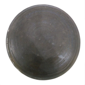 Antique Indian Bidri Platter Silver Inlay Hindu Design Rajasthan India 1800-1850
