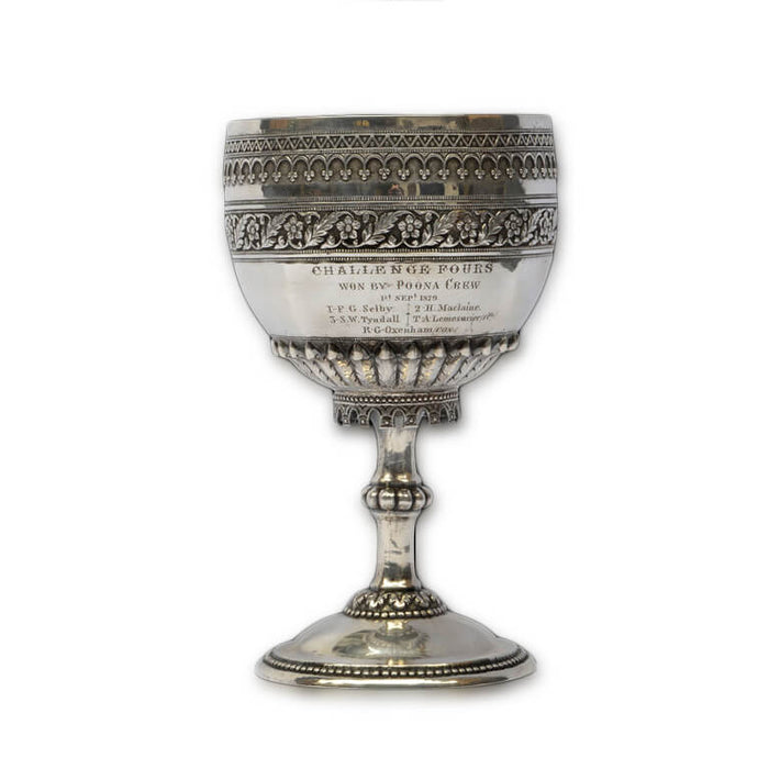 Antique Indian Colonial Silver Goblet, India – 1879