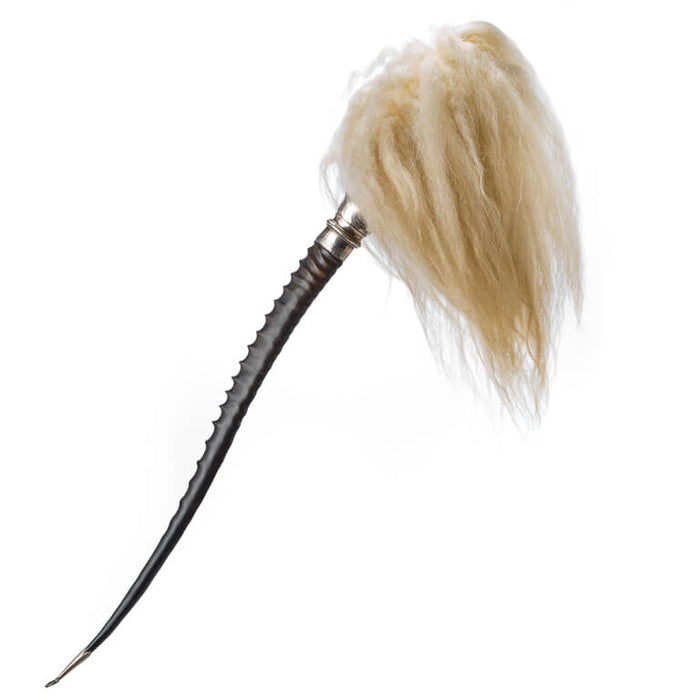 Antique Indian Colonial Silver, Horn & Yak Tail Fly Whisk, India – 1728-1800