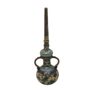 Antique Indian Enamelled (Minakari) Oil Dispenser, India - 18th Century